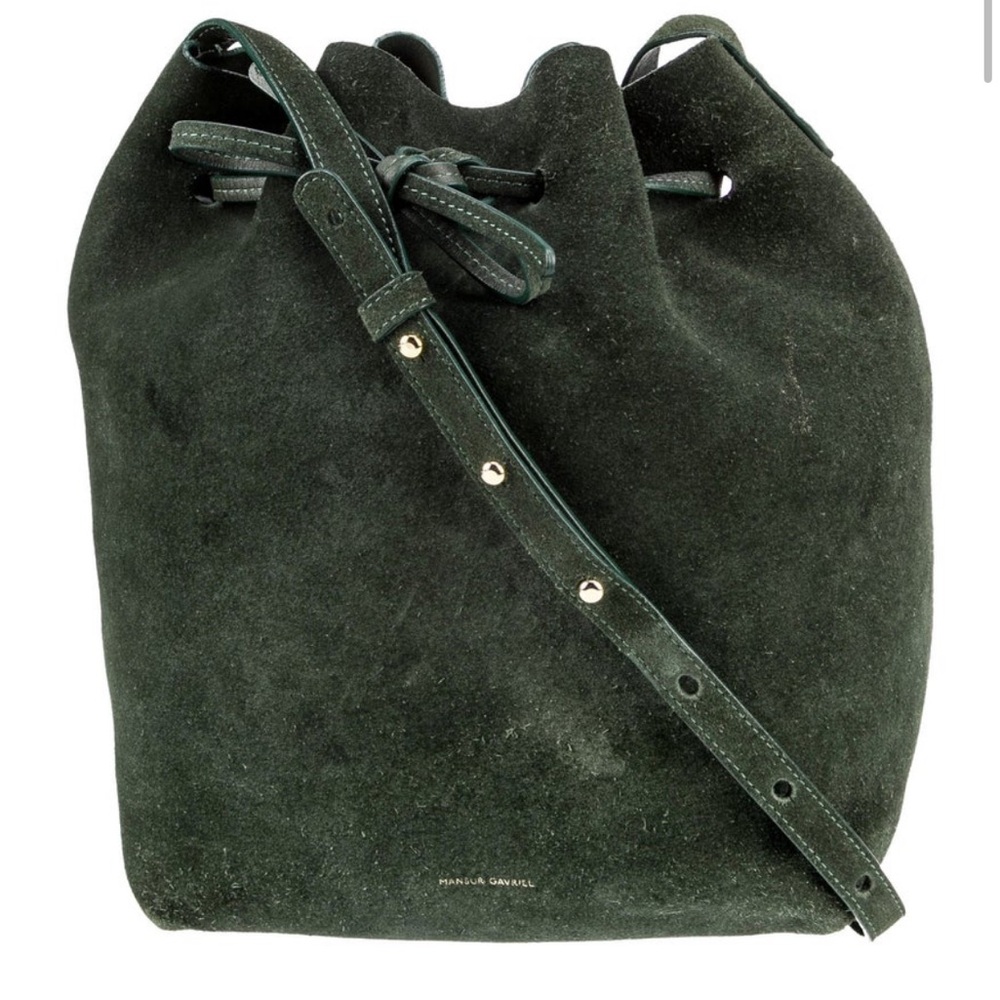 Mansur Gavriel Suede Crossbody Bucket Bag